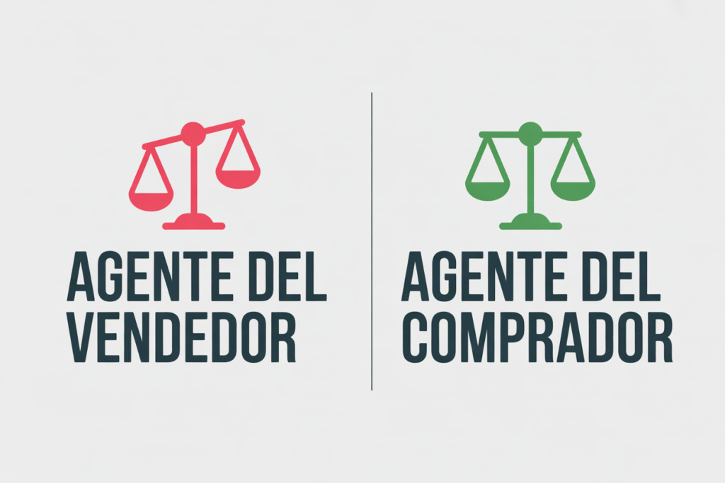 Tabla comparativa de las diferencias clave entre un Agente del Vendedor y un Agente del Comprador