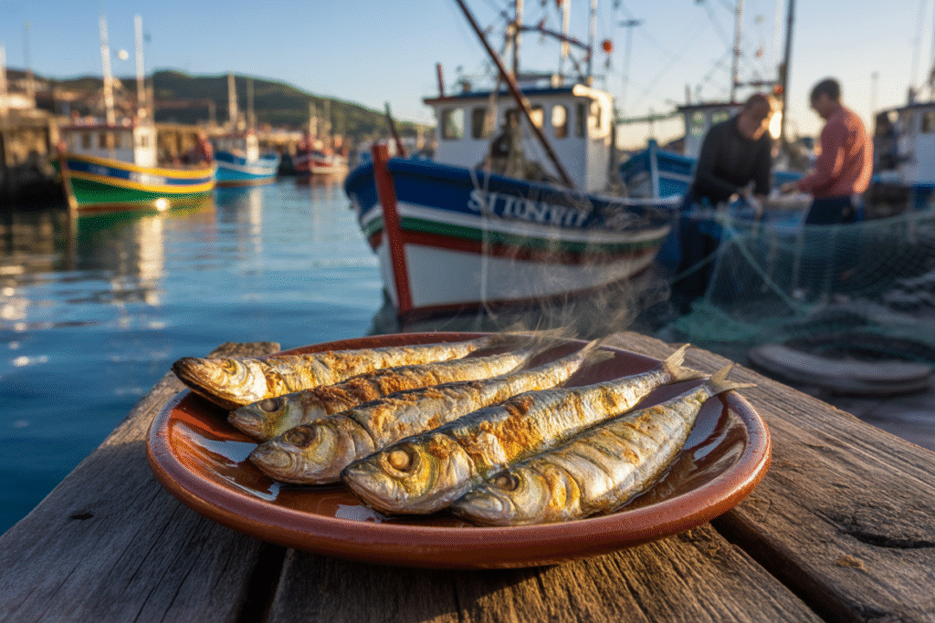 La esencia de Santurtzi: su puerto pesquero y sus famosas sardinas asadas.