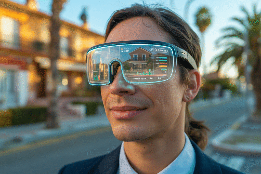 Comprador utilizando la tecnología y el análisis de un buyer agent para valorar una vivienda con datos objetivos